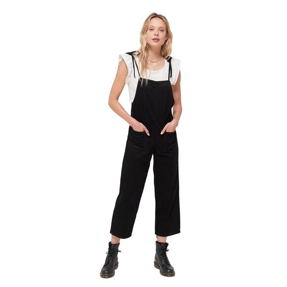 UO BDG Corduroy Boho PHOEBE BUFFAY 90s Style Overalls Womens S-P Crop Wide Leg - Picture 3 of 11